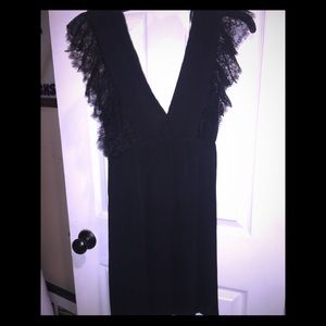 Mango Eyelash Lash Trimmed Cocktail Dress